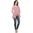 thumbnail image 5 of White Mark Women's Maternity Snake Print Cold Shoulder Tunic, 5 of 6