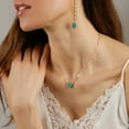 thumbnail image 2 of Humble Chic Heart Necklaces for Women - Blue Iridescent Crystal Necklace, 2 of 8