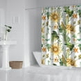 thumbnail image 3 of Shower Curtain Set with Snap-in,Farmhouse Yellow Diasy Plant (5) Shower Curtains Reusable Shower Liner,Minimalist Polyester Curtains Liner,72x72Inch, 3 of 4