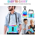 thumbnail image 6 of BMOUO Case for iPad (A16) 11th Generation 11" 2025/iPad 10th Generation 10.9 inch 2022, 360 Rotating Stand & Pencil Holder & Hand & Shoulder Strap Shockproof iPad 11th/10th Generation Case, Teal, 6 of 6