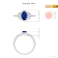 thumbnail image 4 of ANGARA Natural Vintage Style Oval Blue Sapphire Halo Ring in 14K White Gold for Women (Size-7x5mm) | September Birthstone, Birthday, Anniversary, Jewelry Gift for Women | Natural Blue Sapphire Ring, 4 of 8