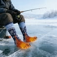 thumbnail image 3 of Rechargeable Heated Socks for Men Women,Washable,USB Battery Heated Socks 3 Heating Levels for Camping,Hiking,Hunting,Skiing,Walking,Fishing,Winter Sports Outdoors Snowflake Foot Leg Warmers, 3 of 6
