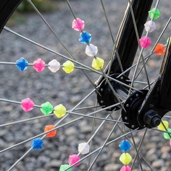 LOLIPPYY 36-Piece Assorted Color Plastic Round Bead Clips for Kids' and Bike Accessories