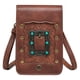 thumbnail image 1 of de hombro tipo bandolera de material cuero PU Punk, riñonera, riñonera, bolsa de teléfono para , salida rápida, , nocturnas Hugo Bolsas de hombro, 1 of 10