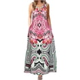 thumbnail image 1 of Robes pour Filles Mode Femme Été Confortable Sans Manches Col Rond Robe Rétro Évasée Tuniques Hauts pour Femmes Coupe Ample Chic en Liquidation, 1 of 7