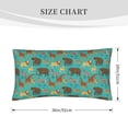 thumbnail image 3 of Disketp Cute Animals Pillowcase, Queen Size Pillow Cases for Bedroom,Office,Sofa, Pillow Cover with Envelope Closure - 20x36in, 3 of 7