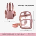 thumbnail image 6 of Kedzie Backstage Clear Sling Crossbody Bag, Pink (Women's), 6 of 7