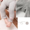 thumbnail image 3 of GYRATEDREAM Toddler Baby Cable Knit Ankle Leggings Pants Footless Winter Tight Stockings for Girls 12-24 Months, 3 of 4