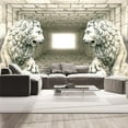 thumbnail image 1 of Tiptophomedecor 3D Illusion Wallpaper Wall Mural - Chamber Of Lions, 1 of 4
