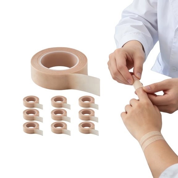 GIXUSIL 8 Rolls 0.5 inch Breathable Skin Tape, Face Tape, Surgical Bandages, Nose Tape, Flexible Stretch Bandages for Wound Injuries Swelling Sports (9 Yards/Roll)