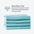thumbnail image 5 of Bare Home Premium 1800 Ultra-Soft Double Brushed Microfiber Pillowcase Bulk Pack, Standard, 4 Pack, Aqua, 5 of 5