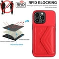 thumbnail image 3 of TECH CIRCLE Wallet Case For iPhone 11 with Card Holder,Flip Premium PU Leather Magnetic Clasp Kickstand Heavy Duty Protective Cover with Lanyard Strap for Apple iPhone 11 6.1" 2019,Red, 3 of 7