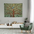 thumbnail image 2 of GOSMITH  Tapestry Green Hanging Psychedelic Tapestries Indian Cotton Twin Bedspread Picnic Sheet Blanket Wall Art Hippie Bedroom Décor, 2 of 7