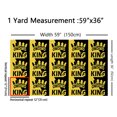 thumbnail image 3 of jejeloiu King Letter Fabric by the Yard 1 Yard,Cartoon Crown Home Decor Fabric by the Yard,Yellow Black Sewing Fabric For Girls,Super Cozy Room Decor, 3 of 6