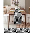 thumbnail image 6 of Grey Black White Abstract Table Runner Art Modern Tablerunners 14 x 72 Inch, Table Decorations Tabletop Scarf for Summer Gathering Holiday Farmhouse Kitchen Dining Decor, 6 of 6