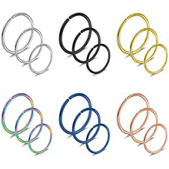 Briana Williams 22G Surgical Steel Nose Stud Ring Bone L Shaped Twister Screw