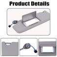 thumbnail image 3 of Left Driver & Right Passenger Side Car Sun Visor For Honda Pilot 2016-2022, Replaces 83280-TG7-A12ZA, Sun Visor Replacement With Makeup Mirror And Light-Left-gray, 3 of 6