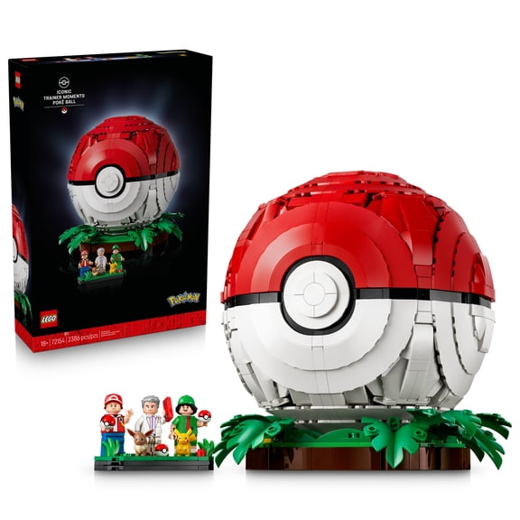 LEGO Pokémon Iconic Trainer Moments Poké Ball - Building Set for Adults, Ages 18 - Collectible Display Piece with 5 Figures - Gaming Gift for Men & Women - Bedroom or Home Office Decor - 72154