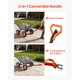thumbnail image 5 of KFFKFF Heavy Duty Garden Cart, 1500lbs Capacity Poly Dump Cart, 90° Quick-Release Mechanism, Adjustable Handle, 270° Rotating Bearings, for Transporting Plants, Soil, and Crops, 5 of 9