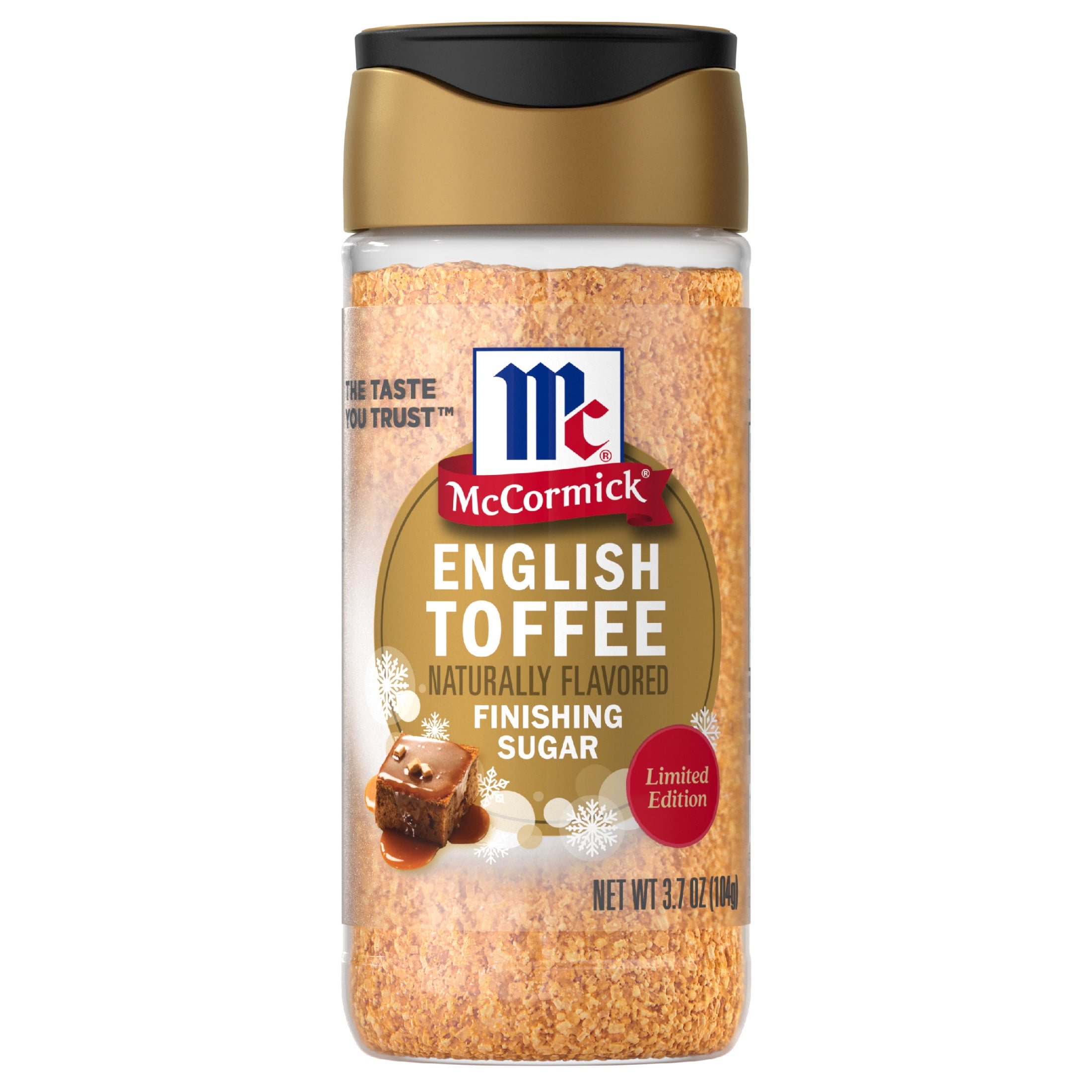 (3 pack) McCormick English Toffee Finishing Sugar, 3.7 oz Bottle