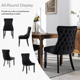 thumbnail image 3 of Button Tufted Upholstered Dining Chairs with Nailhead, Dining Room Chairs Tufted Cushion Back Elegant, Accent Chairs with Solid Wood Legs for Living Room/Kitchen (Set of 2), 3 of 9