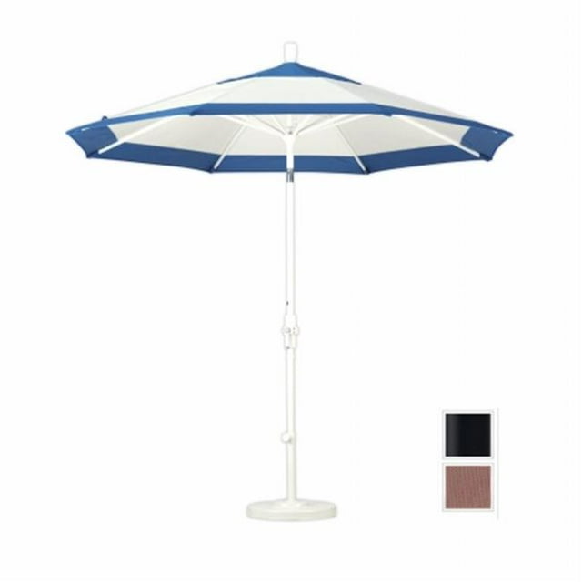 California Umbrella GSCU908302-F72 Parasol de Marché en Aluminium de 9 Pi avec Inclinaison du Col - Noir Mat - Oléfine - Paille