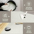 thumbnail image 3 of Memoryfield Washable Checkered Area Rugs 9' x 12', Throw Carpet for Bedroom Living Room Entrance Laundry Bathroom Plaid Modern Farmhouse Rug, Light Gray, 3 of 8