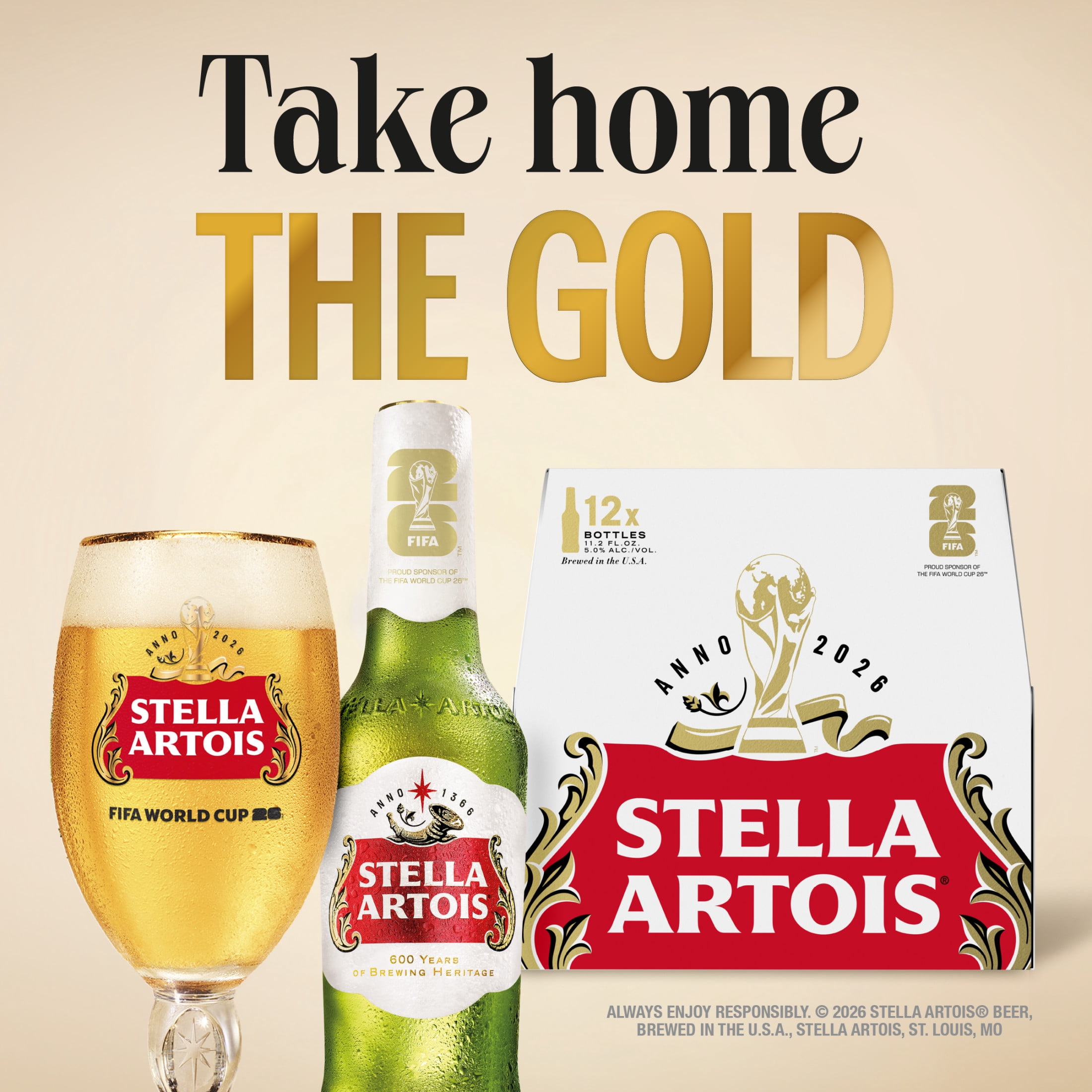 Stella Artois Premium Beer 18 pack 11.2 fl oz Glass Bottles 5% ABV