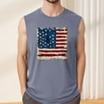 thumbnail image 4 of GIPQJK Mens Tank Tops Summer 4th Of July American Flag Graphic Sleeveless Tops 2025 Patriotic Scoop Neck Muscle Tank Tops with Independence Day,Light Purple M, 4 of 4