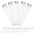 thumbnail image 1 of Shisuyan 20pcs 45ml Clear Plastic Test Tubes PET Cylindrical Containers with Screw Caps for Science Experiments Snacks, 1 of 8