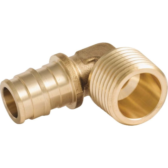 SharkBite PEX-A Brass 1/2 In. x 1/2 In. MNPT Elbow UAB280LFA