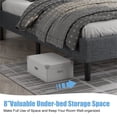 thumbnail image 3 of Twin Size Upholstered Bed Frame Button Tufted Foundation Gray, 3 of 8