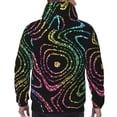 thumbnail image 7 of Wukai Rainbow Glitter Print Men Hoodies Fleece Sweatshirts Long Sleeve Sweaters Pullover Fall Outfits Winter Clothes-4X-Large, 7 of 7