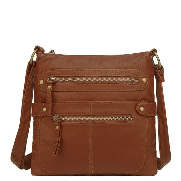 SCARLETON Crossbody Bags for Women, Purses for Women, Crossbody Purse with Multiple Pocket, Mothers Day Gifts Purse Small, H182004, Brown