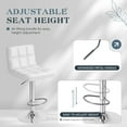 thumbnail image 4 of Furmax Adjustable Armless Swivel Mid-Back Bar Stools, White (Set of 4), 4 of 11