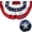 1Pack-Bunting-1.5x3Ft, variant on 1.5x3 Ft American Bunting Flag Memorial Day USA Patriotic Pleated Half Fan Bunting with Embroidered Star Outside Porch Veterans Day Decoration 4th of July Red White & Blue Independence Day Bunting