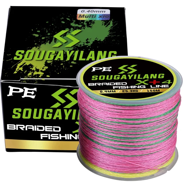 12 Strands/8 Strands/4Strands 150m Braided Line Abrasion Resistant Multifilament Fishing Line Carp Braided Line 4 Strands Multicolor 150M-0.10MM-12.3LB