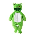 thumbnail image 3 of Likimi Baby Infant Boys Jumpsuits Hooded Zipper Cartoon Print Long Sleeve Romper For Baby Autumn Winter Casual Clothes Green Size 9-12 Months, 3 of 8