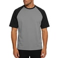 thumbnail image 6 of YLSDY Men's Raglan Sleeve Baseball T-Shirt Summer Fashion Color Block Casual Loose Fit Tee Dark Gray S, 6 of 8