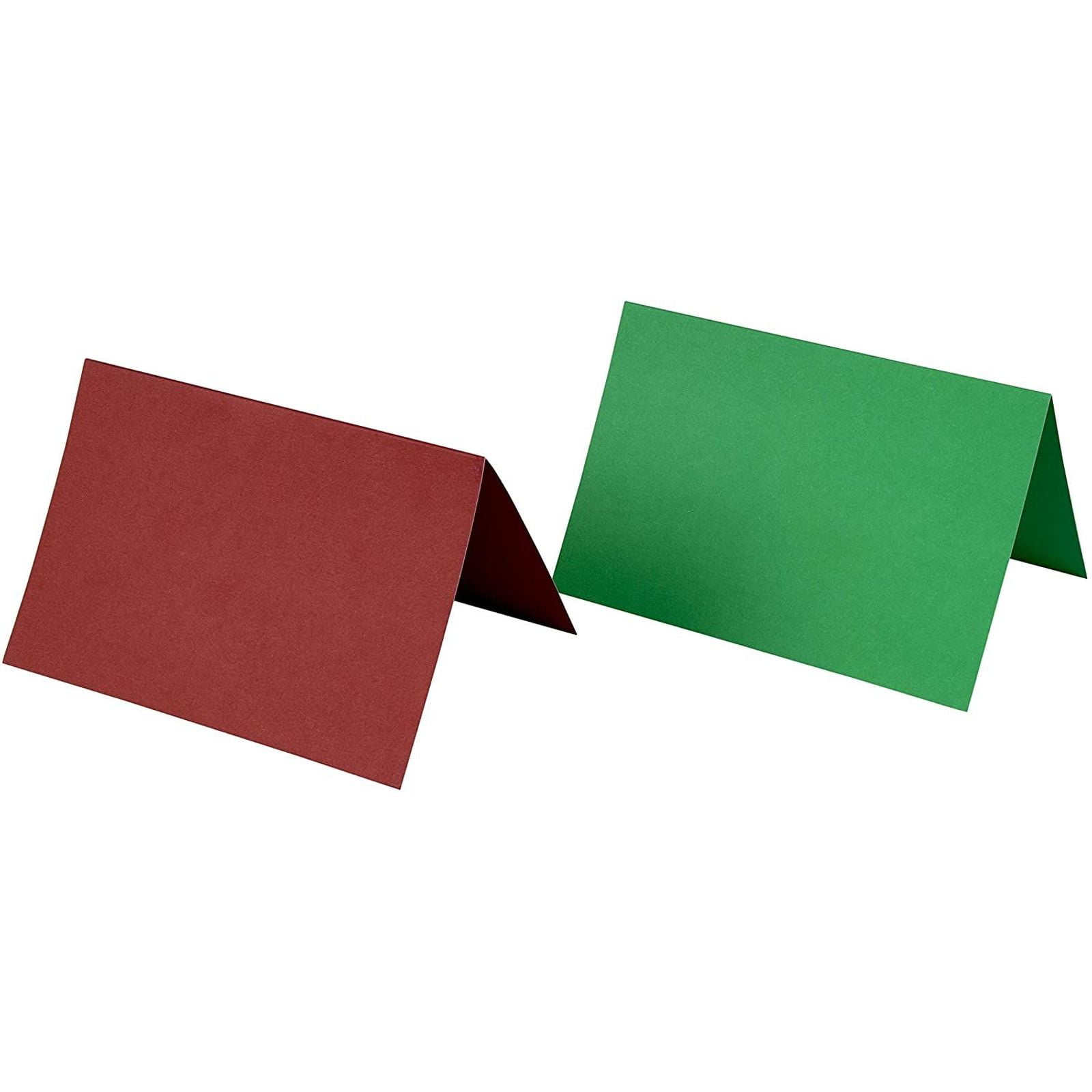 Cards and Envelopes, card size 15x15 cm, envelope size 16x16 cm, green,  red, 50sets - Packlinq