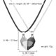 thumbnail image 3 of Collar con imán de corazón para mujeres, hombres y niñas, collar con imán de pareja, collar con imán de corazón de piedra de los deseos, collar de pareja con 100 idiomas, collar de proyección Jewe, 3 of 5