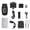 Green, variant on YAHHU 3 in 1 Bike Computer USB Rechargeable Wireless Cycle Speedometer with LED Front Light Headlight Horn, White