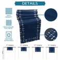 thumbnail image 6 of Rustic Botanical Table Runner 72 Inches, Japanese Herb on Navy Blue Simple Art Bed Runner Dresser Scarves Tabletop for Indoor Outdoor Parties/Ceremony/Banquet, 14" x 72", 6 of 8