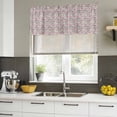thumbnail image 4 of 2 Pack Valances for Window, Vintage Pink Flower Short Curtains for Kitchen Bedroom Living Room, Spring Floral Leaves Pastoral Birds Plants Small Window Treatment Valance Drapes 42 x 12 Inch, 4 of 8
