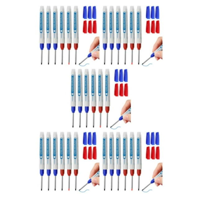 Maytalsory 6pcs Plastic Fine Tip Permanent Marker Pens Marks On Various Surfaces Easy To For Precision Marking 5Set