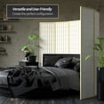 thumbnail image 3 of Red Lantern 6 ft. Tall Ivory Window Pane Shoji Screen - 5 Panels, 3 of 7