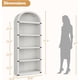 thumbnail image 3 of ChaoLink Librero de 5 niveles con estantería arqueada y puertas, librero de estilo granja alto con estantes, estantería de madera para oficina en casa y almacenamiento, 3 of 8
