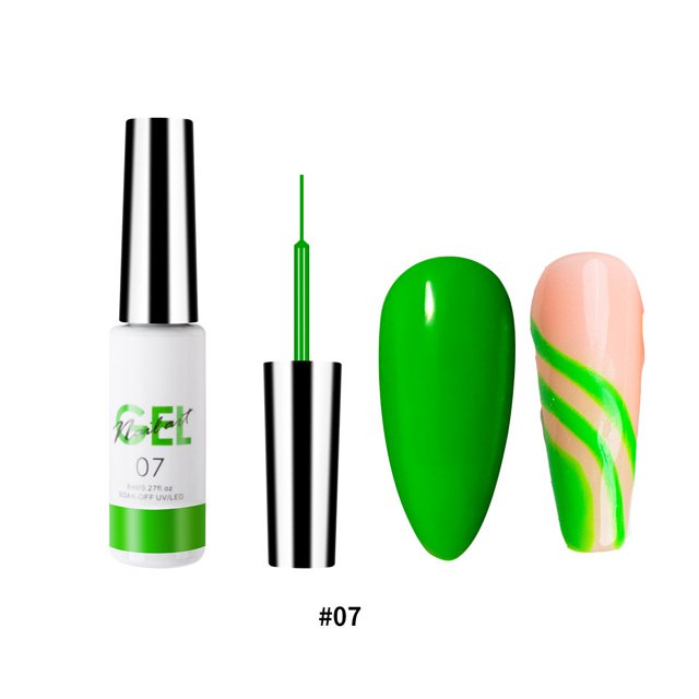 Juego de 12 pegamentos de tirador para pintar uñas, esmalte de uñas en gel, laca de uñas con efecto de dibujo lineal, pegamento de 12 ml, piezas de uñas