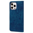 thumbnail image 3 of Dteck iPhone12 Pro Max Case,Sakura Cat Embossed PU Premium Leather Wallet Card Cash Slots Ultra-Slim Magnetic Flip Shockproof Kickstand  Cover for iPhone 12 pro max 6.7 inch,Blue, 3 of 6
