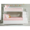 thumbnail image 3 of Columbia Staircase Bunk Bed Twin over Full with Full Size Urban Trundle Bed in White, 3 of 6